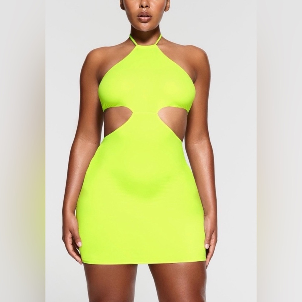 SKIMS Fits Everybody Halter Cut Out Dress